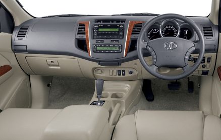 Toyota Fortuner Sewa Rental Interior